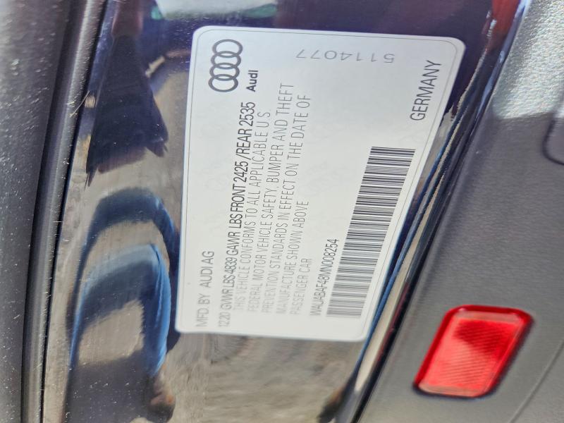 Aukcja sprzedaży 2021 Audi A4, vin: WAUABAF48MN008254, numer aukcji: 50108536