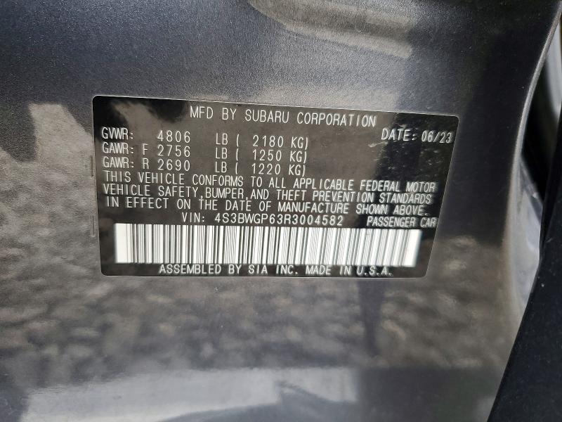 Продажа на аукционе авто 2024 Subaru Legacy, vin: 4S3BWGP63R3004582, номер лота: 50142646