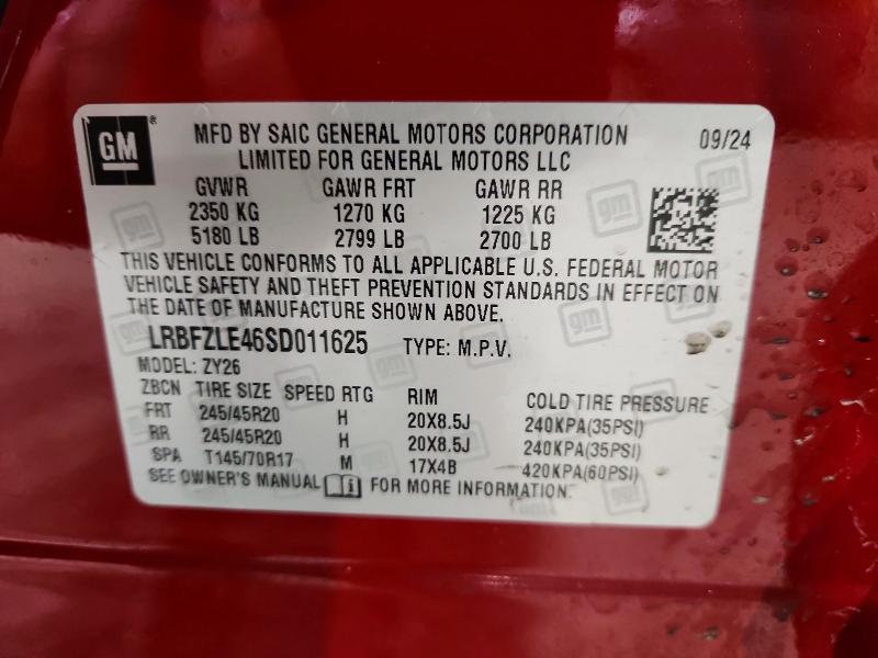Продажа на аукционе авто 2025 Buick Envision, vin: LRBFZLE46SD011625, номер лота: 49881776