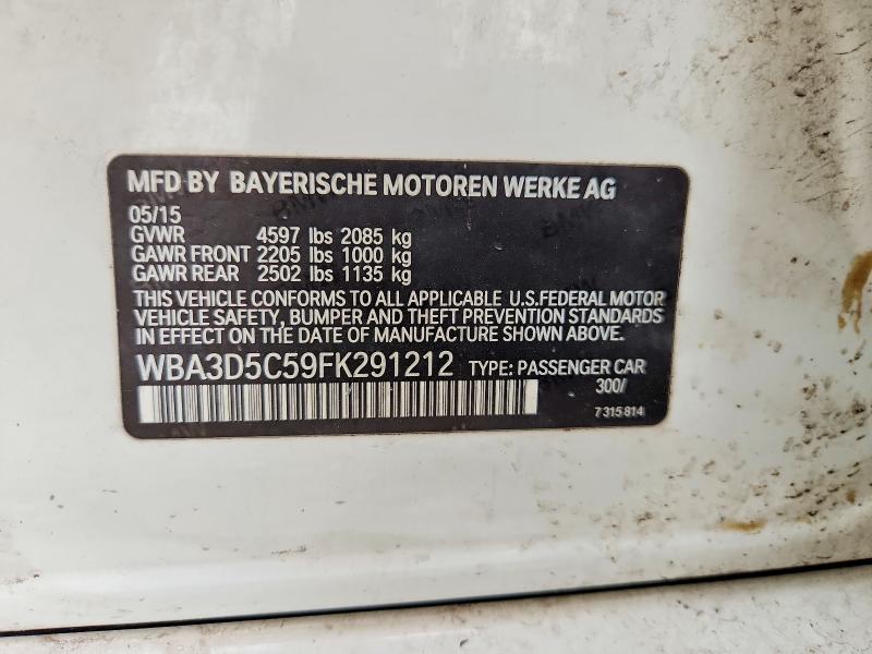 51112736 :رقم المزاد ، WBA3D5C59FK291212 vin ، 2015 Bmw 328 مزاد بيع