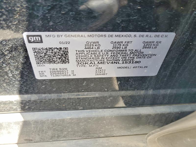 2022 Gmc Terrain მანქანა იყიდება აუქციონზე, vin: 3GKALMEV4NL153180, აუქციონის ნომერი: 48259426