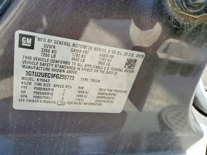 50820766 :رقم المزاد ، 3GTU2UEC9FG255773 vin ، 2015 Gmc Sierra مزاد بيع