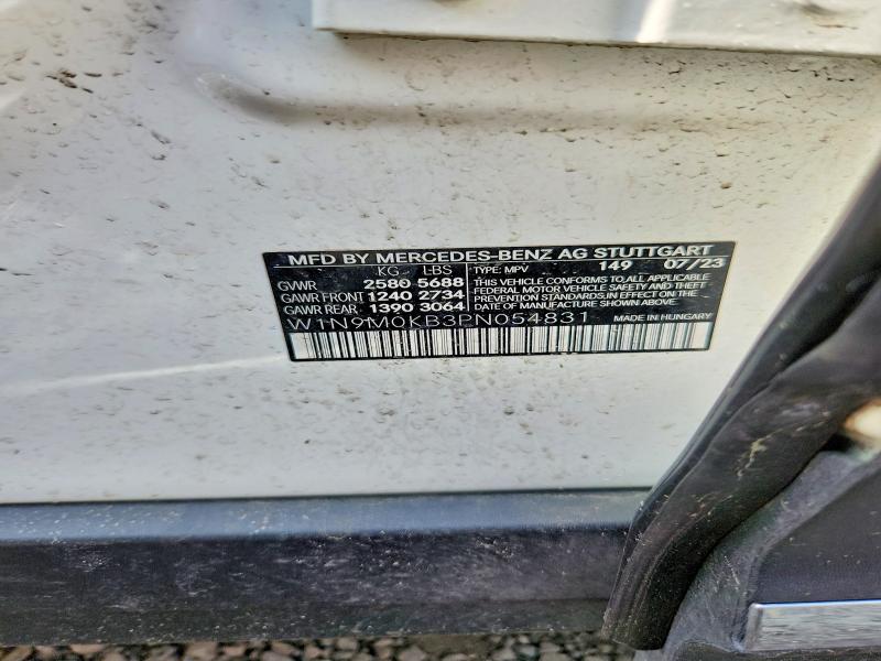 2023 Mercedes-benz Eqb მანქანა იყიდება აუქციონზე, vin: W1N9M0KB3PN054831, აუქციონის ნომერი: 47230986