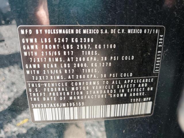 Продаж на аукціоні авто 2018 Volkswagen Tiguan, vin: 3VV3B7AX6JM195159, номер лоту: 47826576
