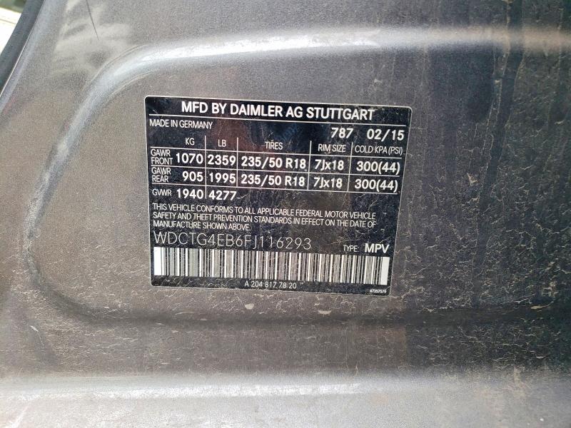 Продажа на аукционе авто 2015 Mercedes-benz Gla, vin: WDCTG4EB6FJ116293, номер лота: 49919716