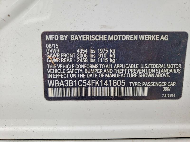 Продаж на аукціоні авто 2015 Bmw 320, vin: WBA3B1C54FK141605, номер лоту: 49026496