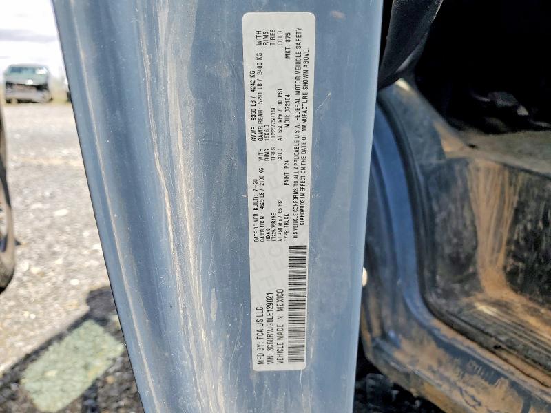 48238386 :رقم المزاد ، 3C6URVJG0LE129021 vin ، 2020 Ram Promaster 3500 مزاد بيع
