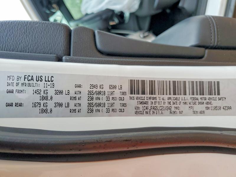 Продажа на аукционе авто 2020 Jeep Grand Cherokee, vin: 1C4RJFAG5LC210342, номер лота: 51596796