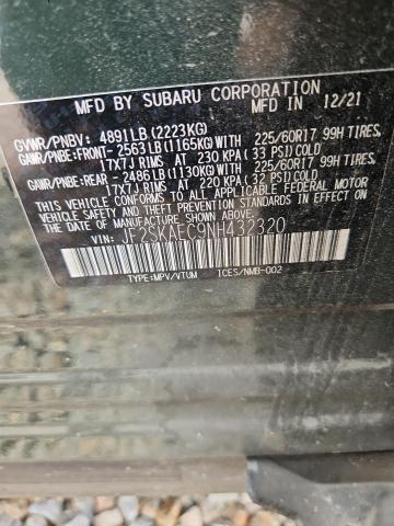 48689116 :رقم المزاد ، JF2SKAEC9NH432320 vin ، 2022 Subaru Forester مزاد بيع
