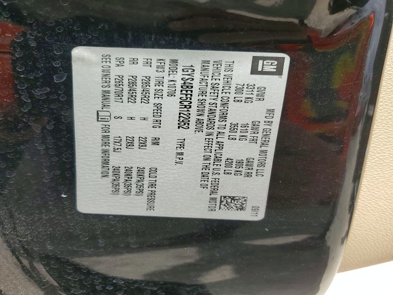 50105136 :رقم المزاد ، 1GYS4BEF5CR122952 vin ، 2012 Cadillac Escalade مزاد بيع