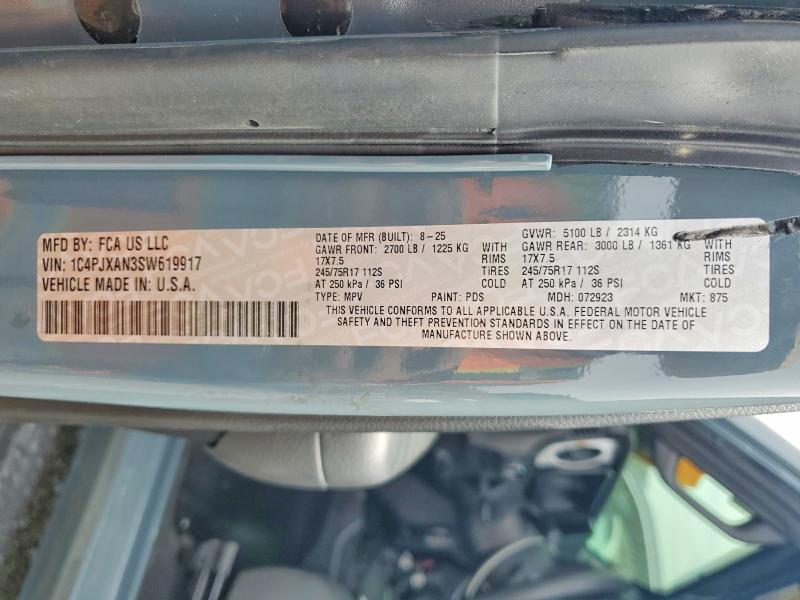 Aukcja sprzedaży 2025 Jeep Wrangler, vin: 1C4PJXAN3SW619917, numer aukcji: 49629006
