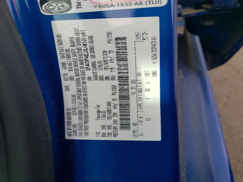 Aukcja sprzedaży 2018 Ford Fiesta, vin: 3FADP4EJ0JM107981, numer aukcji: 51691136