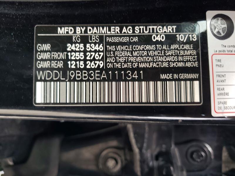 48971866 :رقم المزاد ، WDDLJ9BB3EA111341 vin ، 2014 Mercedes-benz Cls مزاد بيع