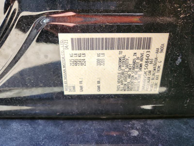 Продаж на аукціоні авто 2023 Nissan Maxima, vin: 1N4AA6EV5PC508603, номер лоту: 50448716
