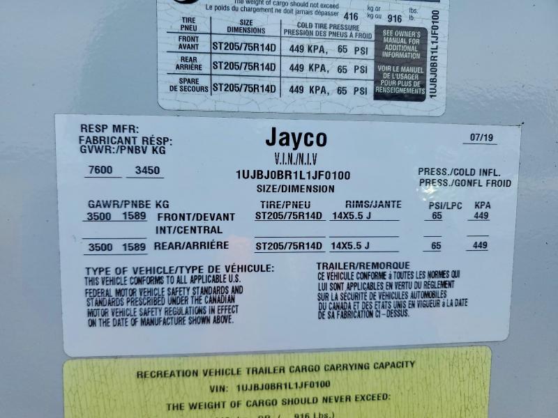 Продажа на аукционе авто 2020 Jayco Jay Feathe, vin: 1UJBJ0BR1L1JF0100, номер лота: 47812626
