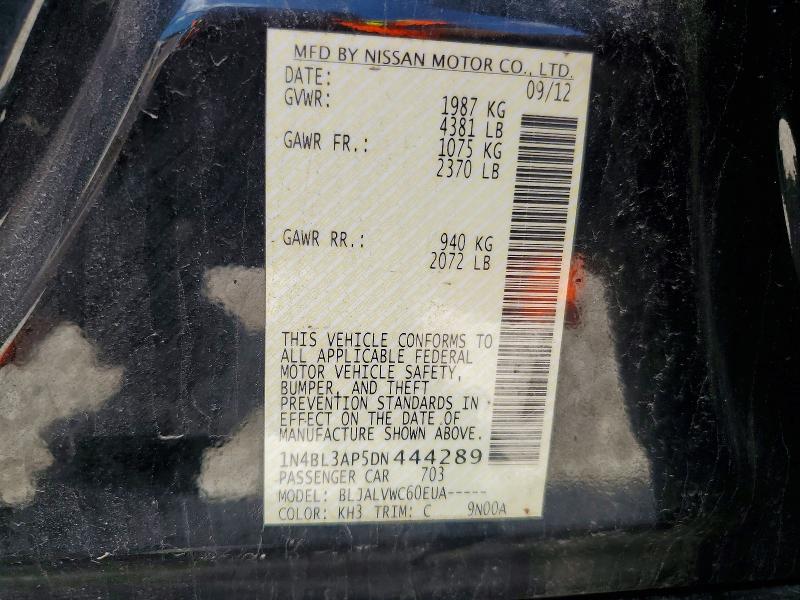 Продаж на аукціоні авто 2013 Nissan Altima, vin: 1N4BL3AP5DN444289, номер лоту: 50159826