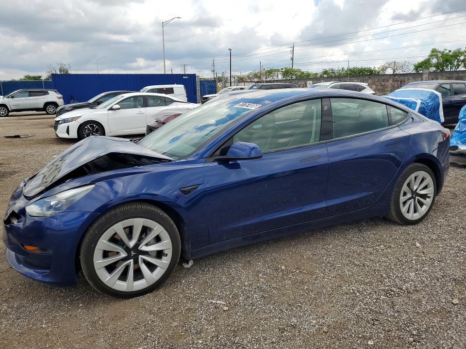 Aukcja sprzedaży 2022 Tesla Model 3, vin: 5YJ3E1EAXNF287359, numer aukcji: 51757486