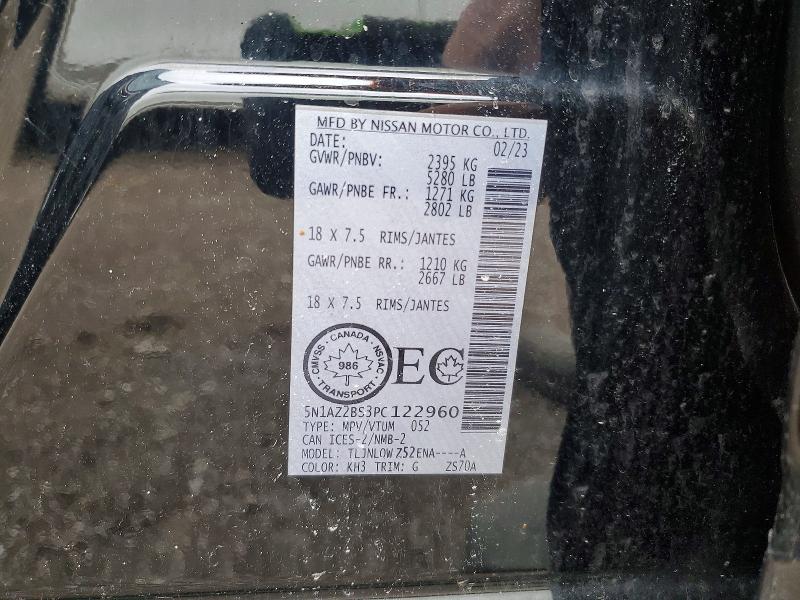 Продаж на аукціоні авто 2023 Nissan Murano, vin: 5N1AZ2BS3PC122960, номер лоту: 47733936