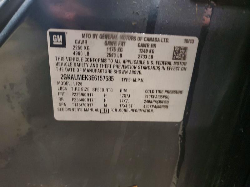 2014 Gmc Terrain მანქანა იყიდება აუქციონზე, vin: 2GKALMEK3E6157585, აუქციონის ნომერი: 48719806