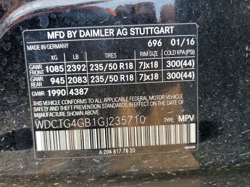 Продаж на аукціоні авто 2016 Mercedes-benz Gla, vin: WDCTG4GB1GJ235710, номер лоту: 49136146