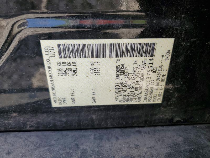 Aukcja sprzedaży 2018 Nissan Maxima, vin: 1N4AA6APXJC375514, numer aukcji: 50794516