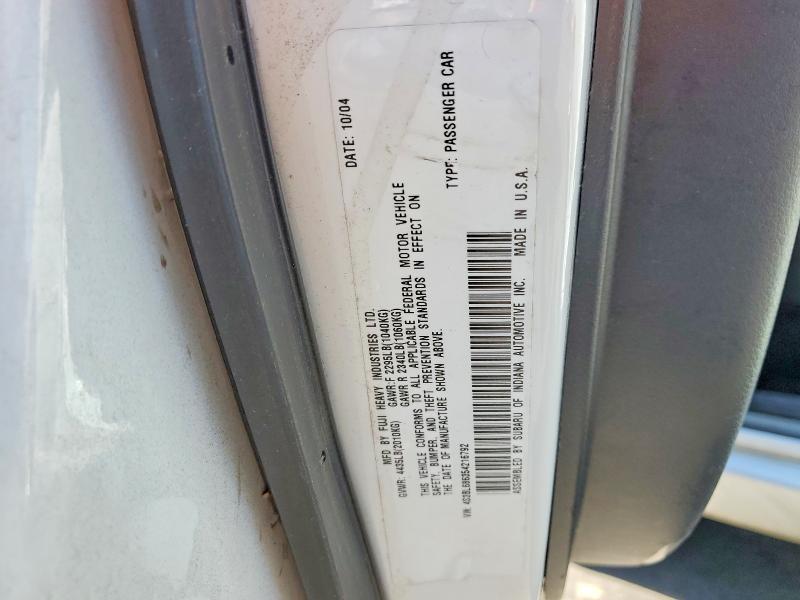 Продажа на аукционе авто 2005 Subaru Legacy, vin: 4S3BL686354216792, номер лота: 48994726