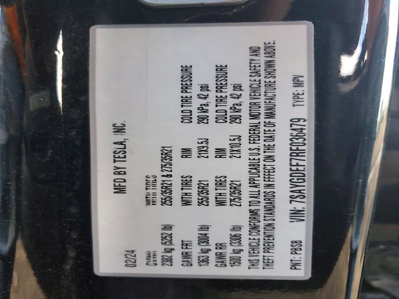 Продажа на аукционе авто 2024 Tesla Model Y, vin: 7SAYGDEF7RF036479, номер лота: 48867756