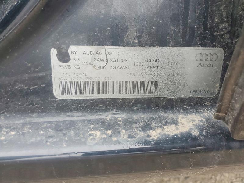 2011 Audi A4 მანქანა იყიდება აუქციონზე, vin: WAUDFCFL2BN021437, აუქციონის ნომერი: 48413006