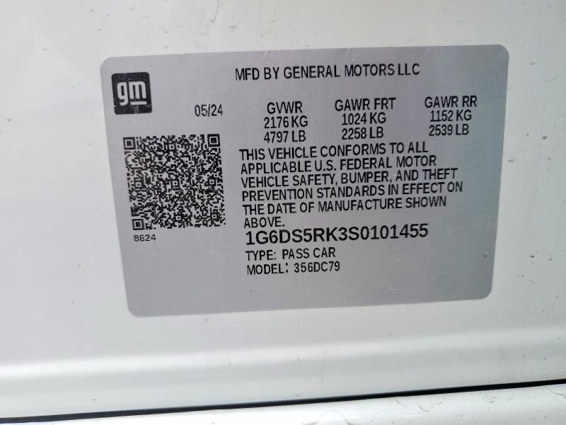 2025 Cadillac Ct5 მანქანა იყიდება აუქციონზე, vin: 1G6DS5RK3S0101455, აუქციონის ნომერი: 51855706