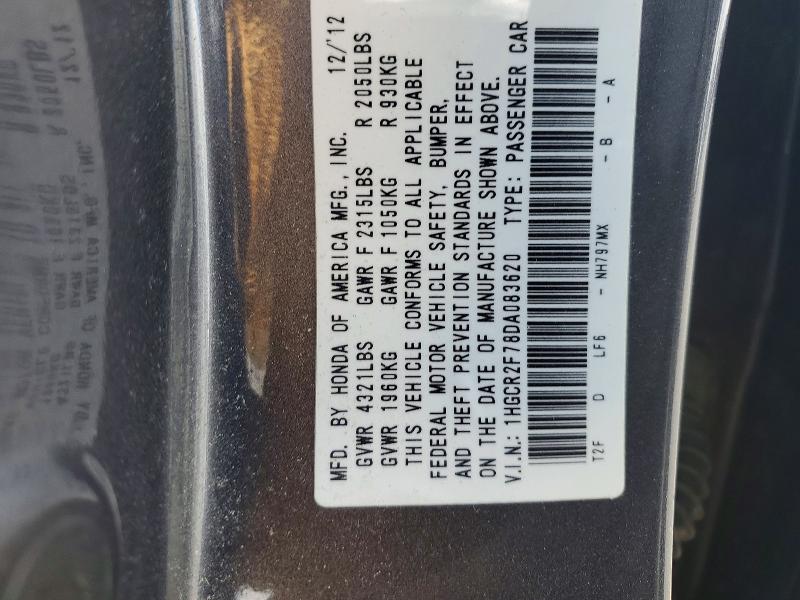 Aukcja sprzedaży 2013 Honda Accord, vin: 1HGCR2F78DA083620, numer aukcji: 51306926