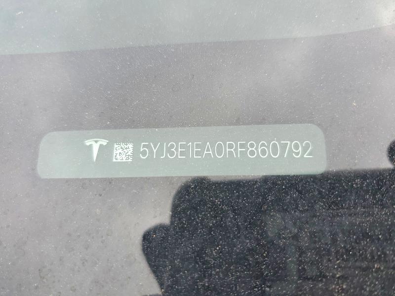 Продажа на аукционе авто 2024 Tesla Model 3, vin: 5YJ3E1EA0RF860792, номер лота: 51334676