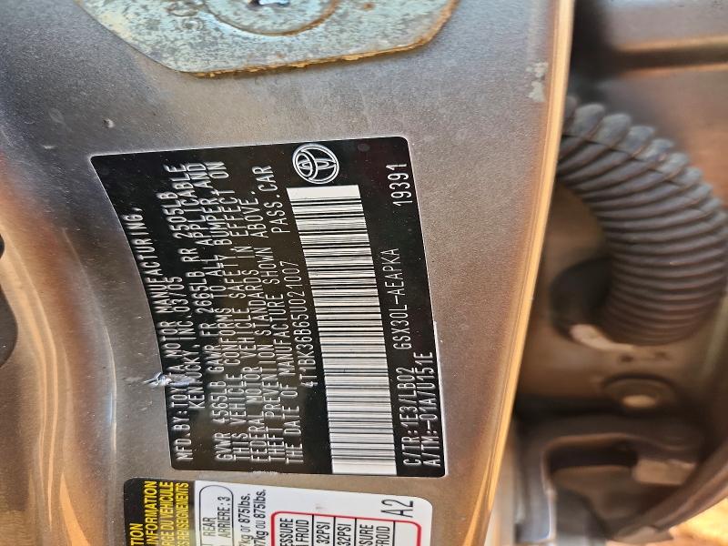 2005 Toyota Avalon მანქანა იყიდება აუქციონზე, vin: 4T1BK36B65U021007, აუქციონის ნომერი: 51085206