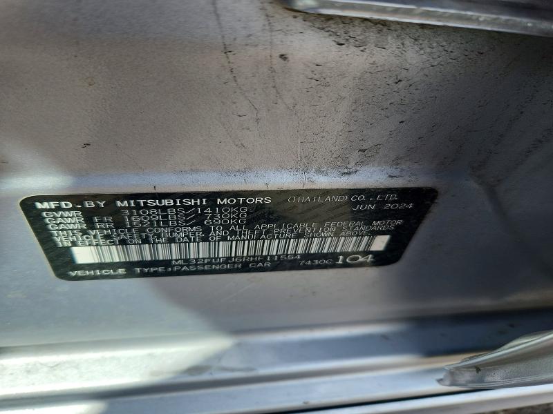Продаж на аукціоні авто 2024 Mitsubishi Mirage, vin: ML32FUFJ6RHF11554, номер лоту: 49709106