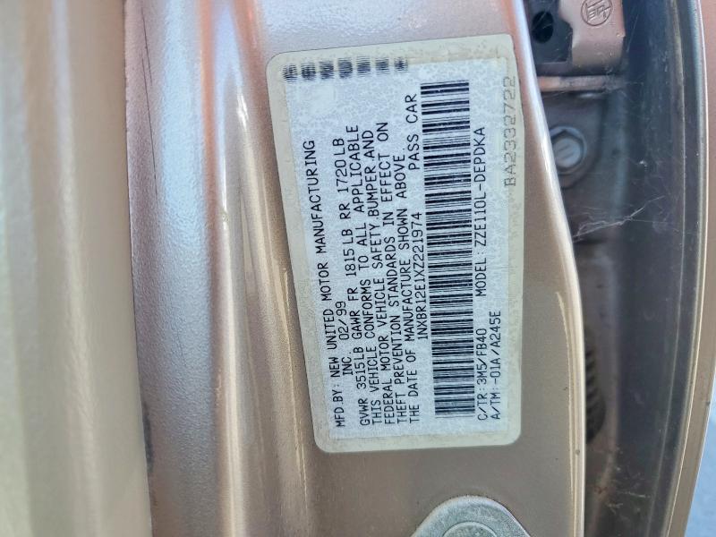 Aukcja sprzedaży 1999 Toyota Corolla, vin: 1NXBR12E1XZ221974, numer aukcji: 50956626