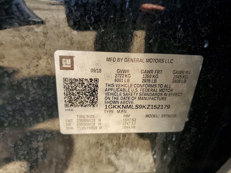 Продаж на аукціоні авто 2019 Gmc Acadia, vin: 1GKKNMLS9KZ152179, номер лоту: 50565746