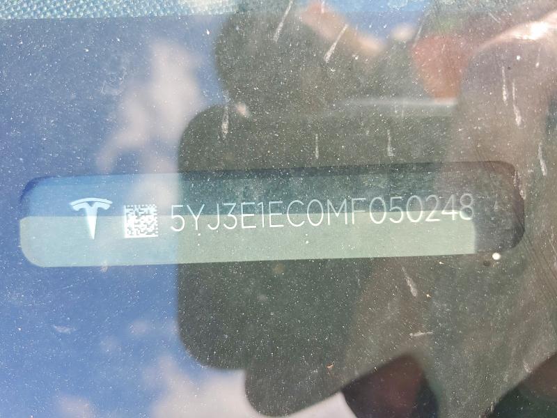 49640246 :رقم المزاد ، 5YJ3E1EC0MF050248 vin ، 2021 Tesla Model 3 مزاد بيع