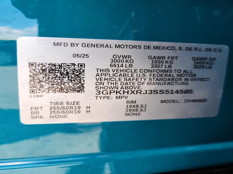 Продаж на аукціоні авто 2025 Honda Prologue, vin: 3GPKHXRJ3SS514585, номер лоту: 51092136