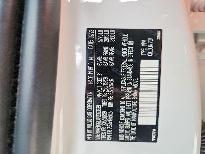 2023 Volvo C40 მანქანა იყიდება აუქციონზე, vin: YV4ED3GL7P2053639, აუქციონის ნომერი: 49679266