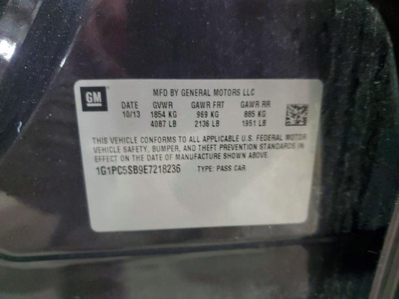 2014 Chevrolet Cruze მანქანა იყიდება აუქციონზე, vin: 1G1PC5SB9E7218236, აუქციონის ნომერი: 51522566