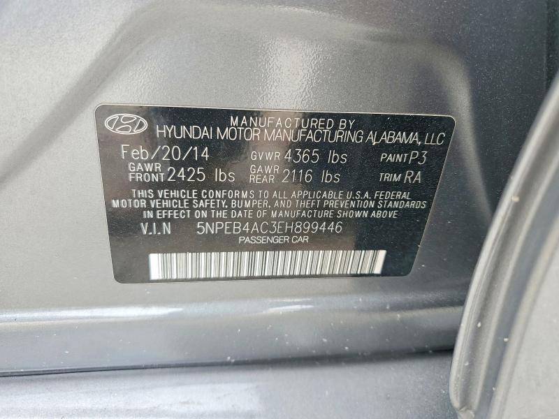 Aukcja sprzedaży 2014 Hyundai Sonata, vin: 5NPEB4AC3EH899446, numer aukcji: 49798546