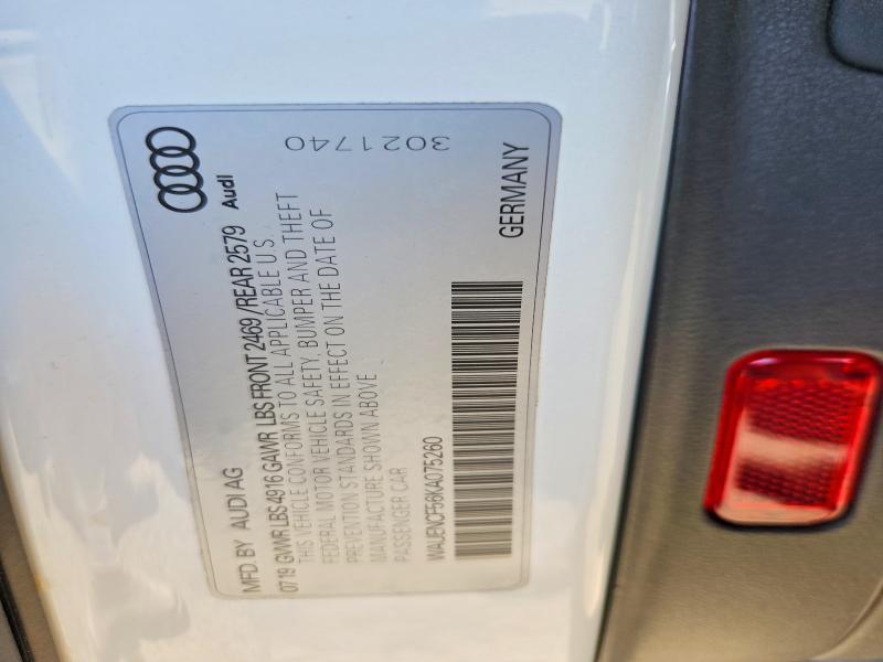 Продаж на аукціоні авто 2019 Audi A5, vin: WAUENCF56KA075260, номер лоту: 50764516