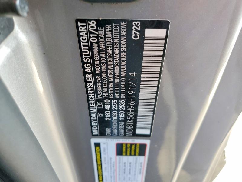 Aukcja sprzedaży 2006 Mercedes-benz Clk, vin: WDBTK56H96F191214, numer aukcji: 48577956