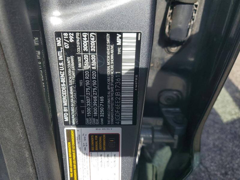 2018 Mercedes-benz Gls მანქანა იყიდება აუქციონზე, vin: 4JGDF6EE2JB173611, აუქციონის ნომერი: 49516066