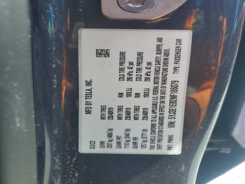 Aukcja sprzedaży 2022 Tesla Model 3, vin: 5YJ3E1EB2NF186079, numer aukcji: 49367006