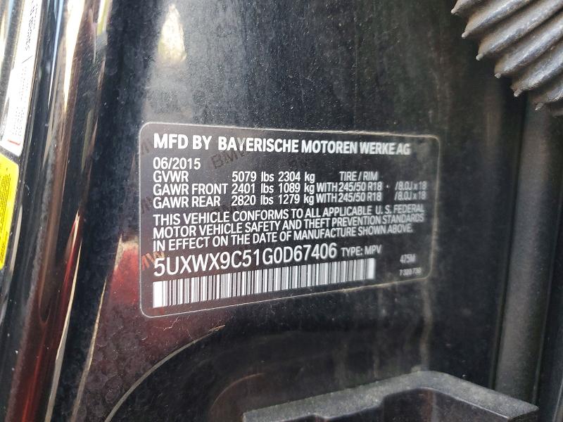 2016 Bmw X3 მანქანა იყიდება აუქციონზე, vin: 5UXWX9C51G0D67406, აუქციონის ნომერი: 50641906