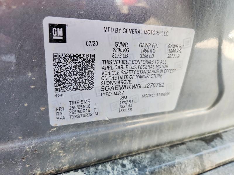 Aukcja sprzedaży 2020 Buick Enclave, vin: 5GAEVAKW5LJ270761, numer aukcji: 51638296