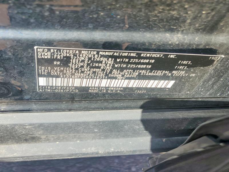 50265886 :رقم المزاد ، 4T3T6RFV5RU146311 vin ، 2024 Toyota Rav4 مزاد بيع