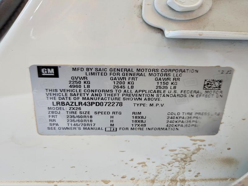 2023 Buick Envision მანქანა იყიდება აუქციონზე, vin: LRBAZLR43PD072278, აუქციონის ნომერი: 50320456