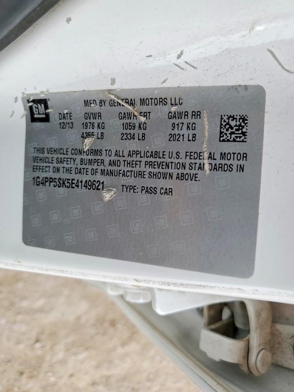 2014 Buick Verano მანქანა იყიდება აუქციონზე, vin: 1G4PP5SK5E4149621, აუქციონის ნომერი: 49686996