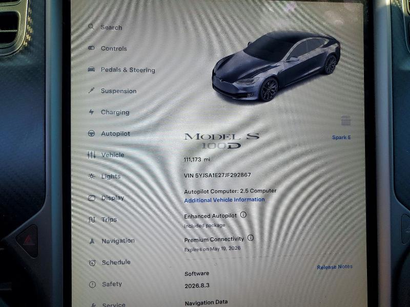 Продажа на аукционе авто 2018 Tesla Model S, vin: 5YJSA1E27JF292867, номер лота: 49921136